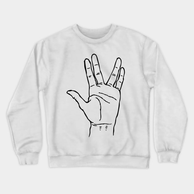 Live Long and Prosper Crewneck Sweatshirt by richardsimpsonart